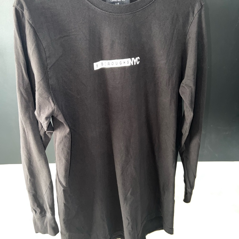 Black Long Sleeve Shirt with NYC Graphic